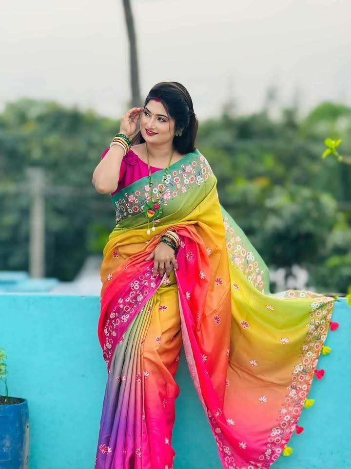 Hand Painted Half Silk Saree ( HPD299 )